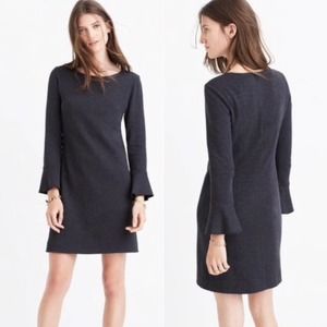 MADEWELL Knit Bell Sleeve Dress Gray {K54}
